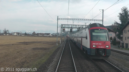 Vista dalla cabina - FFS RABe 514 (DTZ)